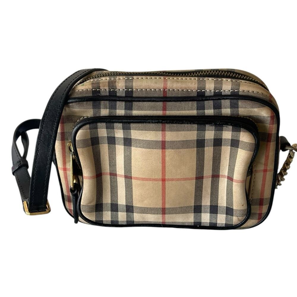 Burberry Camera Bag Vintage Check Canvas Small
